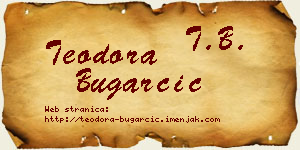Teodora Bugarčić vizit kartica